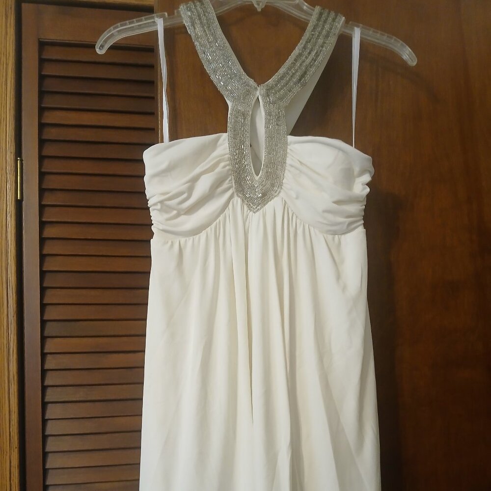 City Triangles size S short dress ivory with trim